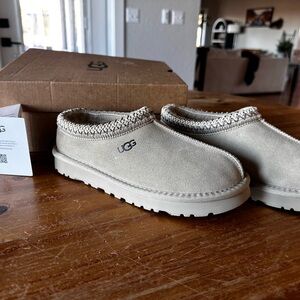 UGG sand colored Tasman slippers